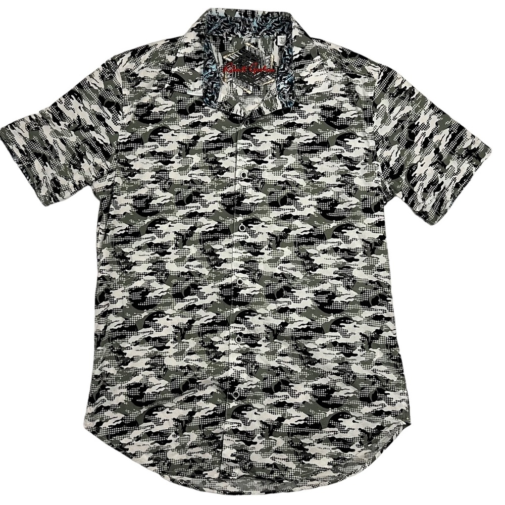 Robert Graham Edmonds Camo Print Button Down Shirt Men’s Small Classic Fit